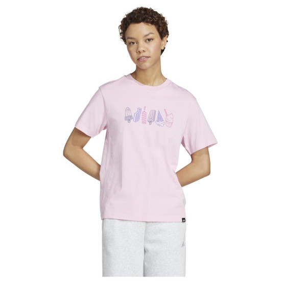Adidas Γυναικεία κοντομάνικη μπλούζα Lounge Food Graphic Tee
